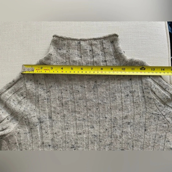 MADEWELL Mockneck  Wool Blend Mockneck Speckled Ribbed Sweater Size XS - Picture 9 of 12